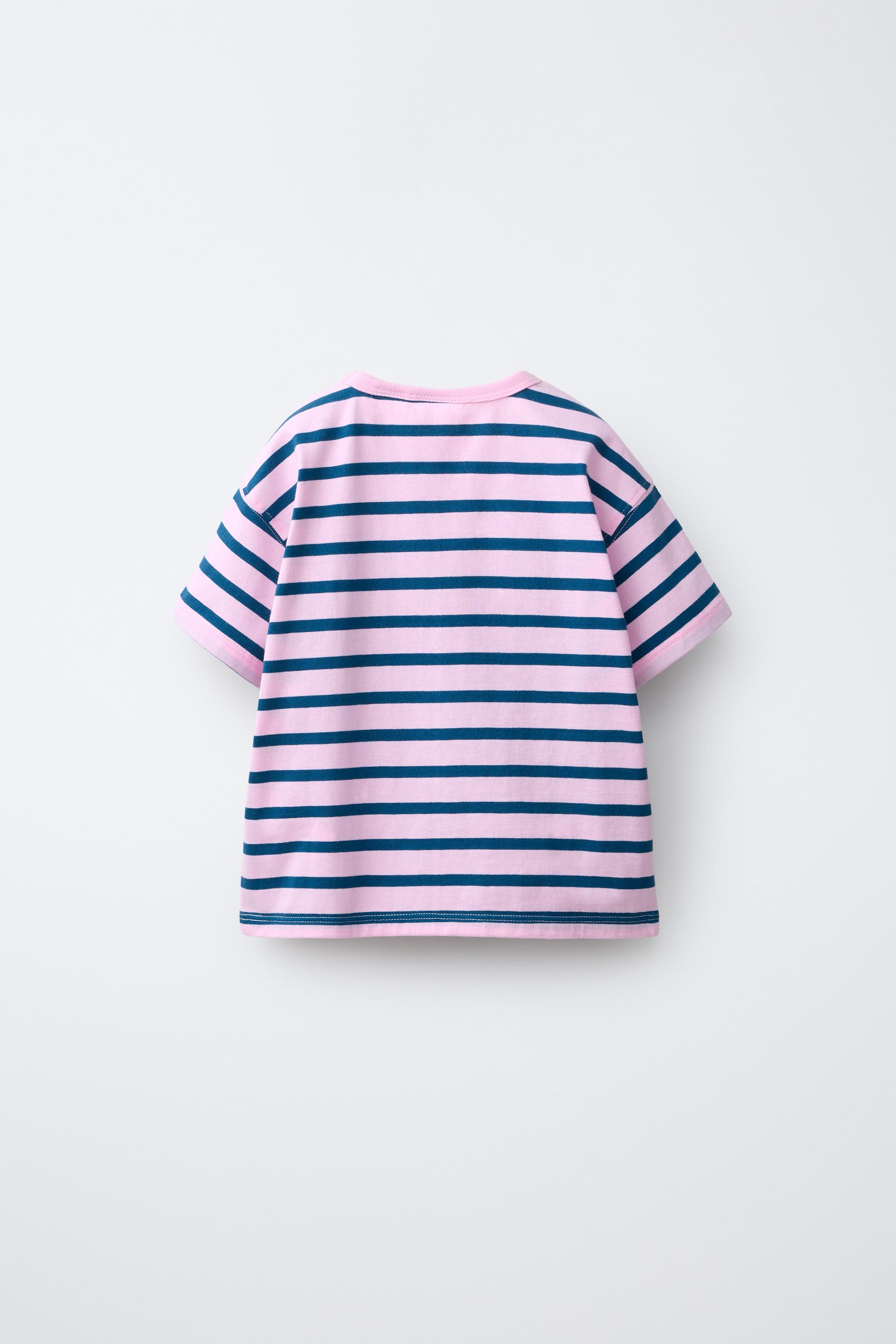 T-SHIRT À RAYURES CŒUR BRODÉ